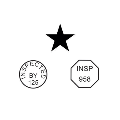 Custom AZ Alphabet Stamp in Black Ink Monogram Round Rubber Stamp Self  Inking Initial Stamp COLOP Mini Stamper 12 mm