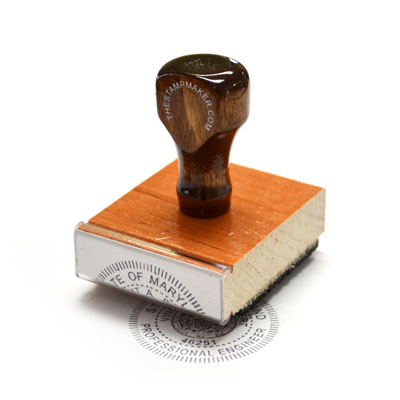 Design a Custom Wood Rubber Stamp L.25 x H.25 MM