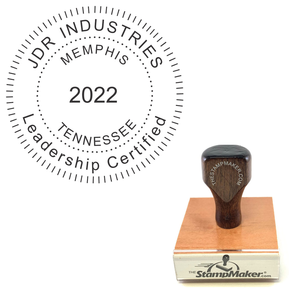 Wood Seal Stamp with Customizable Text