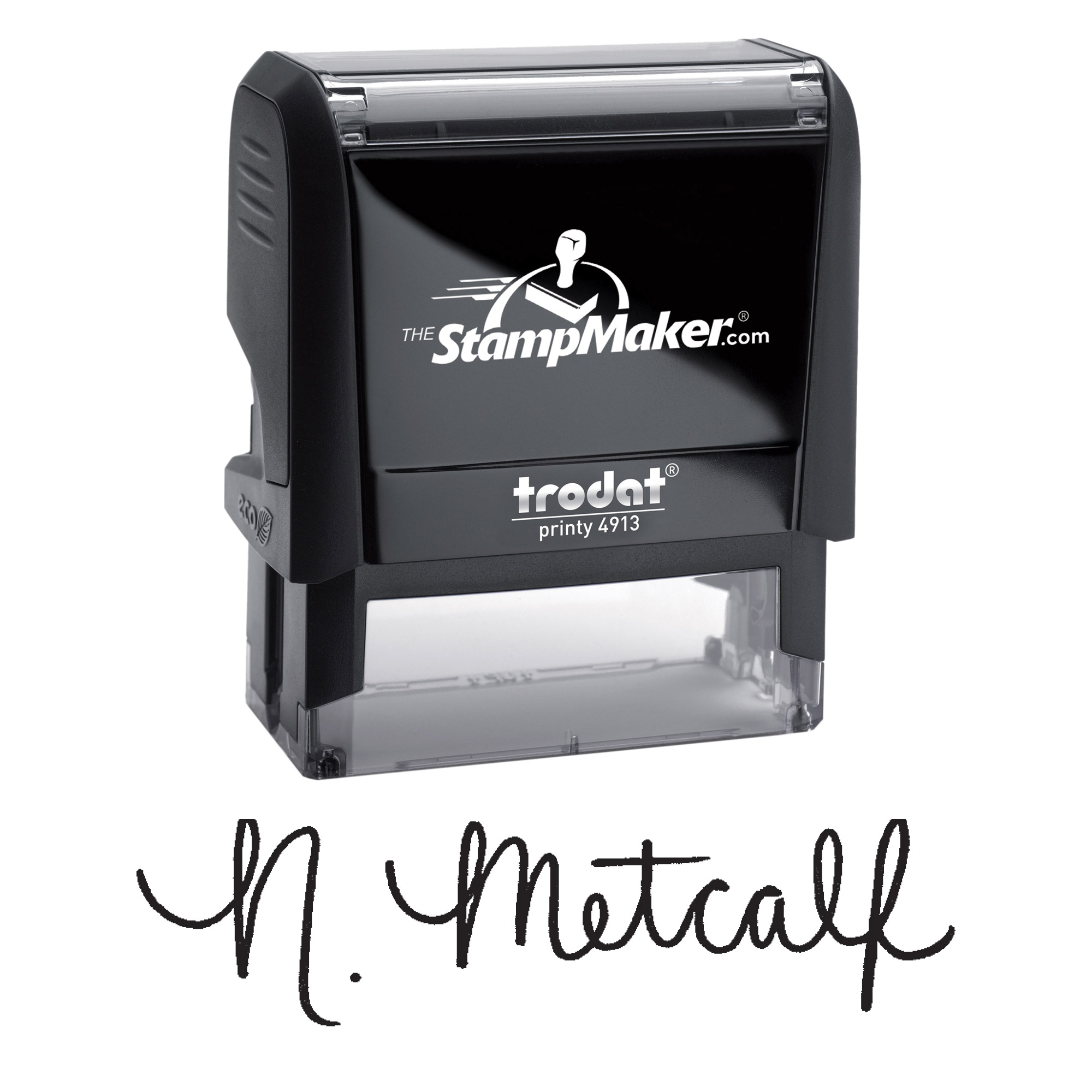  Custom Signature Stamp, Upload Your Own Signature Self-Inking  Stamp (Blue) : Office Products