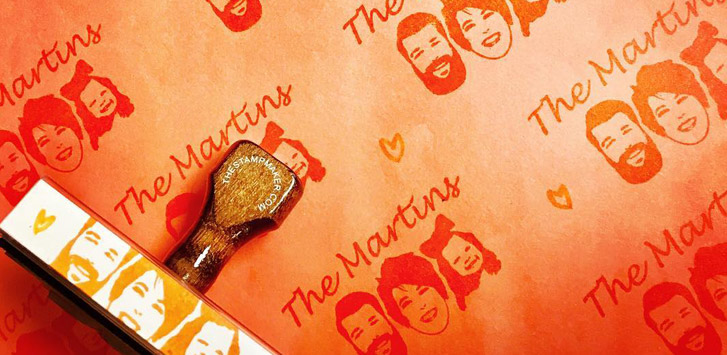 stamping on tissue paper