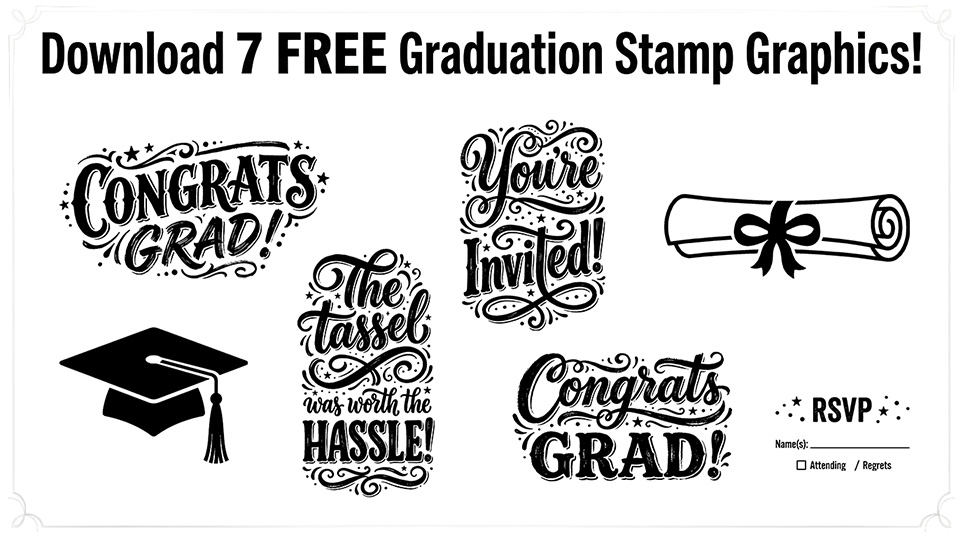 7 free graduation stamp graphics