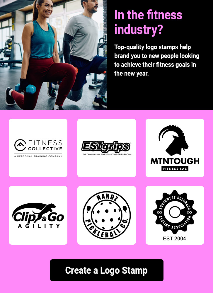 fitness logo stamps