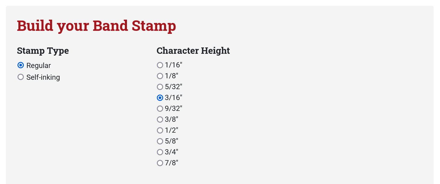 Our Website Redesign: Band Stamp Designer & New Categories