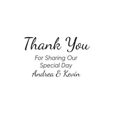 Thank You Personalized Wedding Favor Stamp- Style T160 – Fall For Design