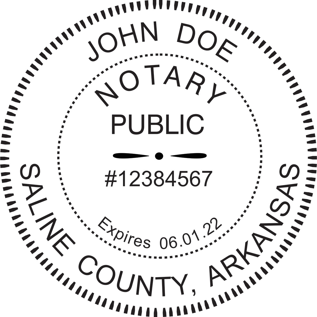 Arkansas Wood Handle Notary Seal Stamp