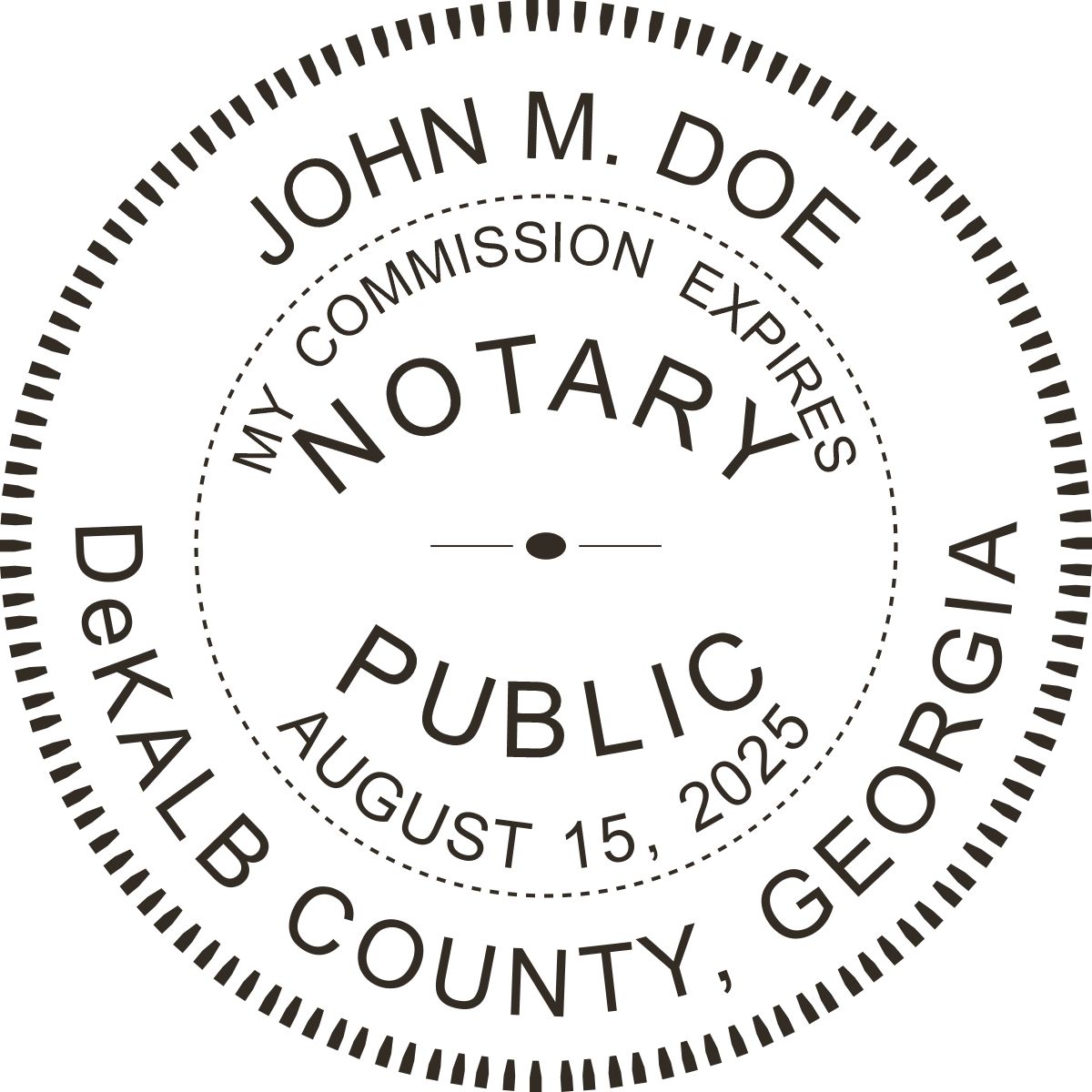 Georgia Wood Handle Notary Seal Stamp