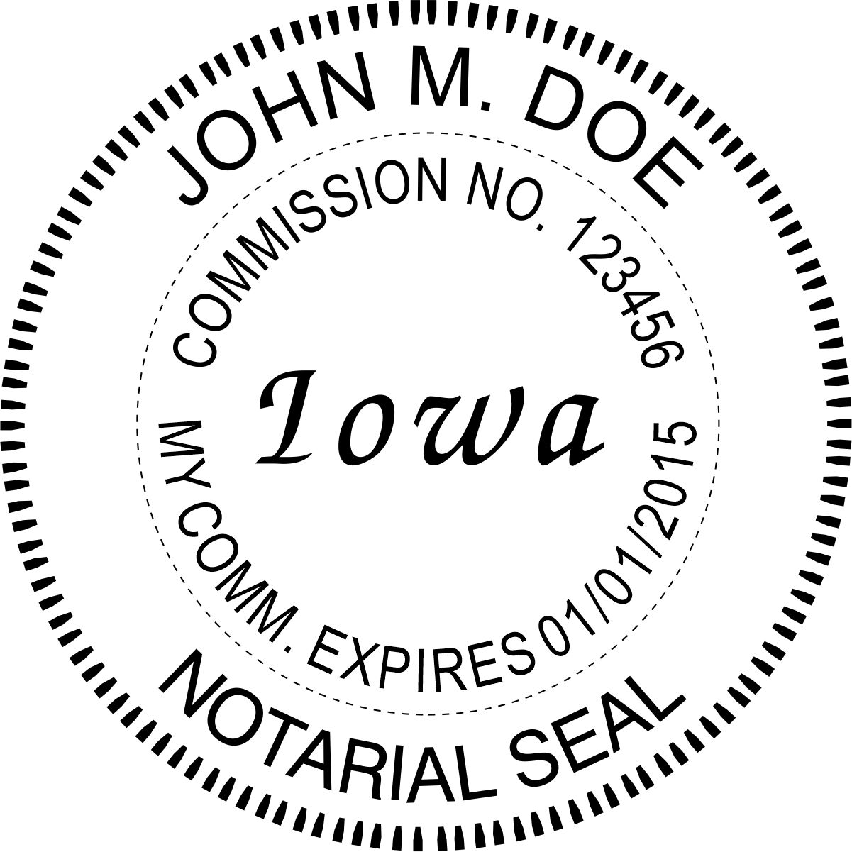 Iowa Pocket Notary Seal