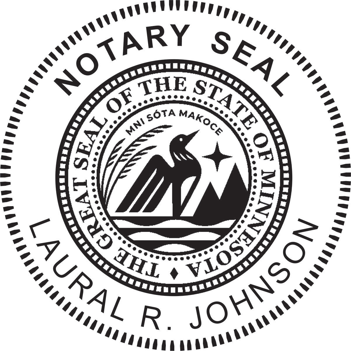 Minnesota Pre Inked Notary Seal Stamp