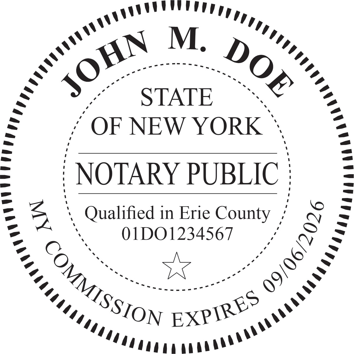 New York Wood Handle Notary Seal Stamp