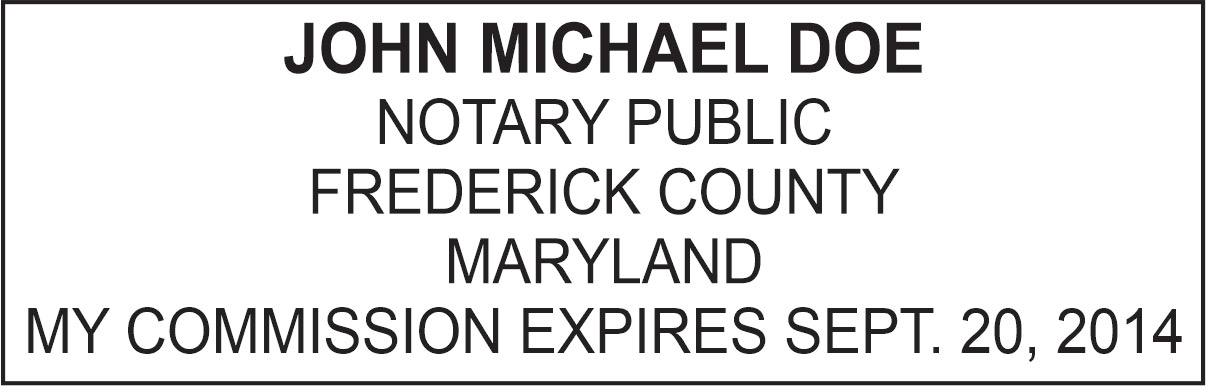 Maryland Pocket Notary Seal