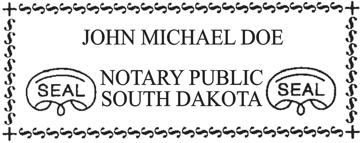 South Dakota Wood Handle Notary Stamp