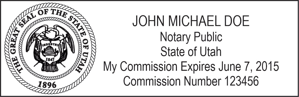 Utah Notary Stamps